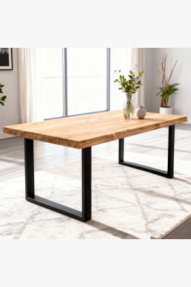 Jedálenský stôl z dubového dreva 160 x 90 cm, prírodný vzhľad